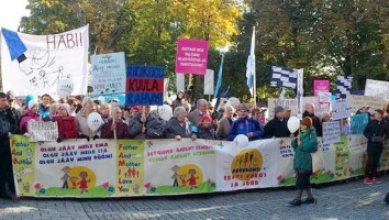 Marş pentru familie la Tallin, în Estonia