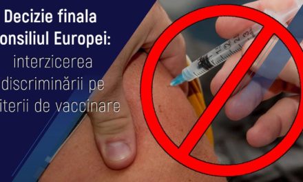 Rezoluție a Consiliului Europei: Interzicerea vaccinării obligatorii, interzicerea pașapoartelor de vaccinare și interzicerea discriminării pe criterii de vaccinare