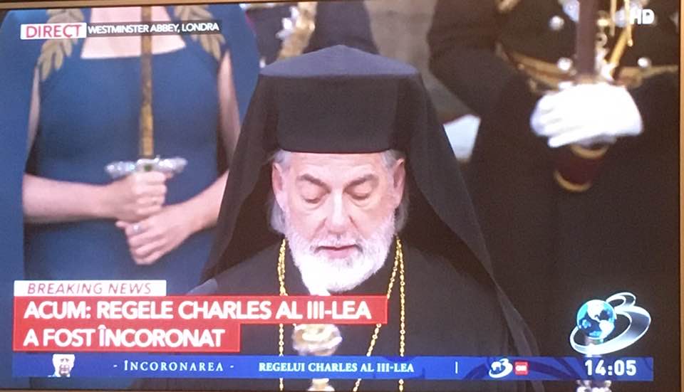 Arhiepiscopul grec ortodox Nikitas de Thyateira si Marea Britanie, din subordinea patriarhiei ecumenice din Constantinopol), care a avut si el in rol in cadrul ceremoniei incoronarii